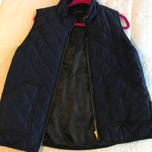 Preppy navy and black vest